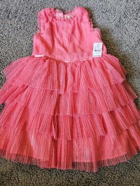 Zhenzi Pink Tiered Tulle Party Dress